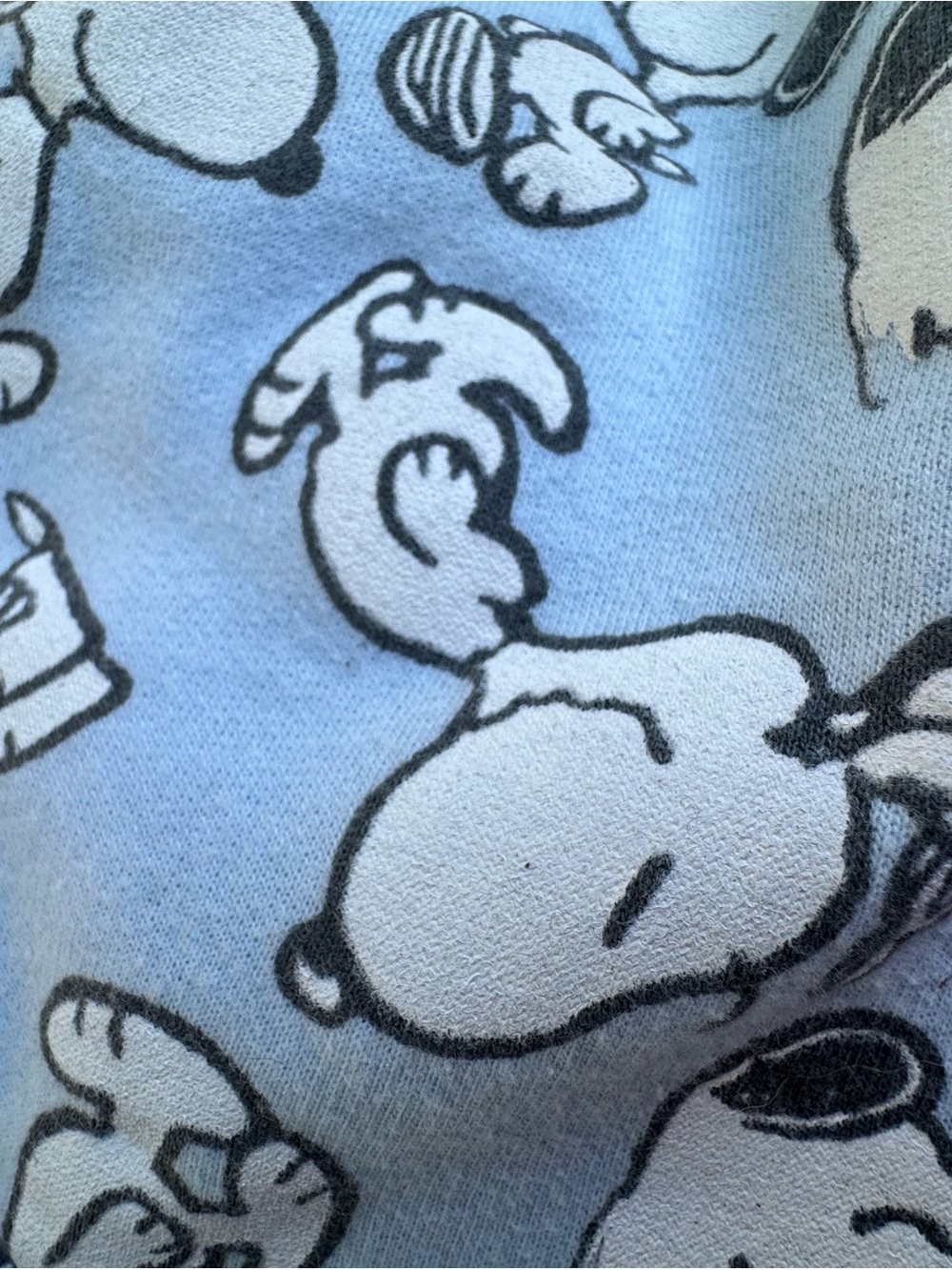 Peanuts Light Blue Snoopy Lounge Shorts - Picture 2 of 5